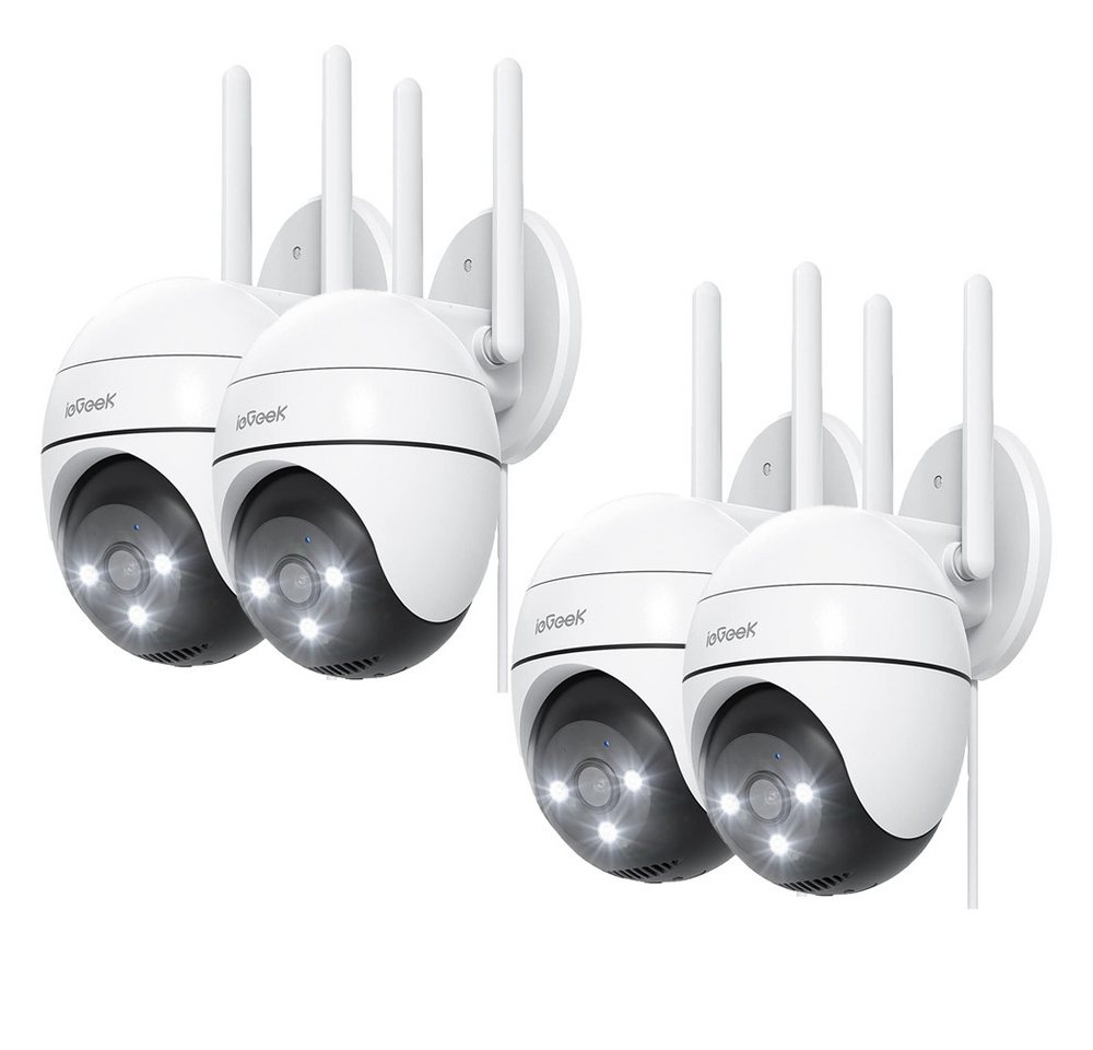 ieGeek Überwachungskamera 4 Stück 2K Überwachungskamera Aussen 2.4G&5G WLAN PTZ Outdoor (Aussen, Außenbereich, Outdoor, außen, IP Kamera überwachung außen WiFi Dome Camera mit Farbiger Nachsicht, Bewegungserkennung Mensch Bewegungsmelder Zwei-Wege-Audio, 24/7 Aufnahme Memory-Karte/Cloud-Speicher) ieGeek Überwachungskamera 4 Stück 2K Überwachungskamera Aussen 2.4G&5G WLAN PTZ Outdoor (Aussen, Außenbereich, Outdoor, außen, IP Kamera überwachung außen WiFi Dome Camera mit Farbiger Nachsicht, Bewegungserkennung Mensch Bewegungsmelder Zwei-Wege-Audio, 24/7 Aufnahme Memory-Karte/Cloud-Speicher) von ieGeek