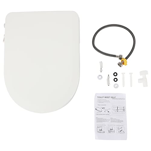 Bidet WC Sitz, Selbstreinigenden Doppeldüsen, Natürliches Wasserspray, WC Sitz Toilettensitz Toilettendeckel mit doppeltem Düsensystem für Intimpflege Toilettensitz von ieLsngai