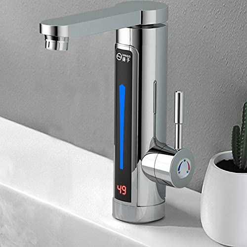 Elektrisch Wasserhahn Schnelle 360°Armatur, Elektrisch Durchlauferhitzer 360 ° Drehbar LED Wasserhahn Bad/Küche Sofort Warm Armatur, mit Durchlauferhitzer LED-Temperaturanzeige 3300W Elektrisch Wasserhahn Schnelle 360°Armatur, Elektrisch Durchlauferhitzer 360 ° Drehbar LED Wasserhahn Bad/Küche Sofort Warm Armatur, mit Durchlauferhitzer LED-Temperaturanzeige 3300W von ieLsngai