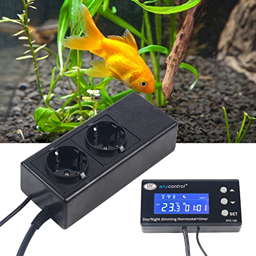 Reptil-Thermostat, digitaler Thermostat, PID für Reptilien, Temperaturregler mit LCD-Display, Thermostate und Zubehör, 220 V von ieLsngai