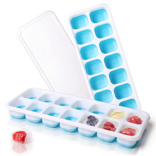 iFancy Eiswürfelform Hot Summer mit Deckel | Eiswürfelbehälter platzsparend & stapelbar | TPE + PP Eiswürfel Ice Cube Tray | Blau | 2er Pack iFancy Eiswürfelform Hot Summer mit Deckel | Eiswürfelbehälter platzsparend & stapelbar | TPE + PP Eiswürfel Ice Cube Tray | Blau | 2er Pack von ifancy