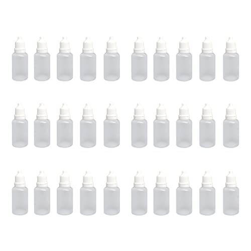 ifoto 10 ml Tropfflasche, 30 Stück Plastikflaschen,Pipettenflasche, Quetschflasche, 10 ml leere Flasche für ätherischen Ölen, Augentropfflaschen aus Kunststoff von ifoto