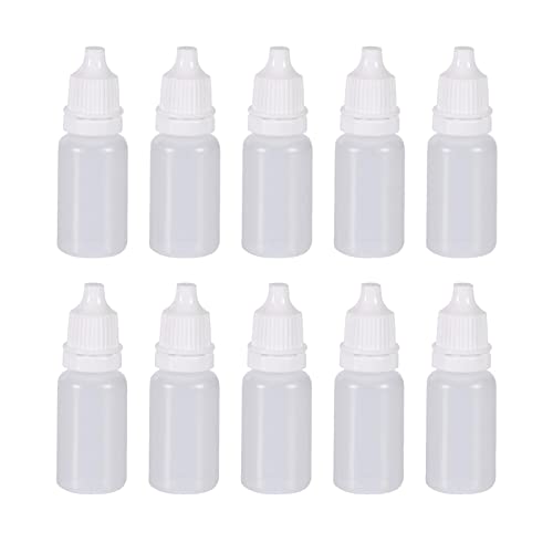 ifoto 10 ml Tropfflasche, Plastikflaschen, 100 Stück Pipettenflasche, Quetschflasche, 10 ml leere Flasche für ätherischen Ölen, Augentropfflaschen aus Kunststoff von ifoto