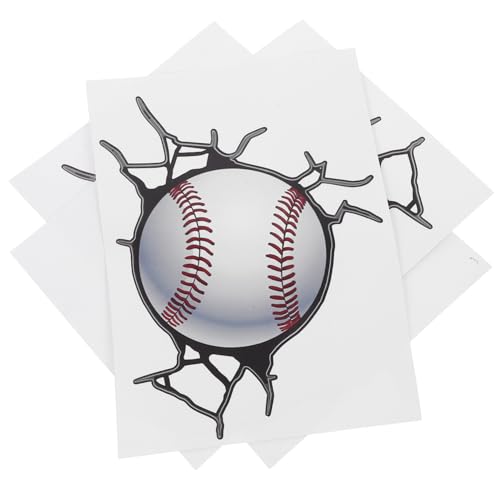 ifundom Baseball Wandaufkleber 3 Blätter Selbstklebende Fitnessraum Wandtattoos Abnehmbare Sport Wandsticker für Jungenzimmer und Wohnzimmer von ifundom