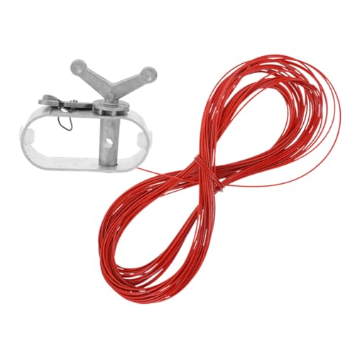 ifundom 1 Satz Poolabdeckung Winde Set mit Kabel Hochleistungs Ratschenspanner für Schwimmbeckenabdeckungen Teilig Fuß Stahlseil Wetterfest für Winter von ifundom