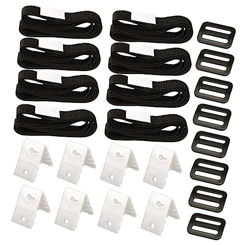 ifundom 1 Satz Solardecke Cover -Zubehör Solar-Abdeckgurte Solardecke Auftriebsbefestigung Pool Solargurte Werkzeug Poolgurte für Sonnenabdeckung Pool Sonnenschutzgurt PVC Schwarz von ifundom