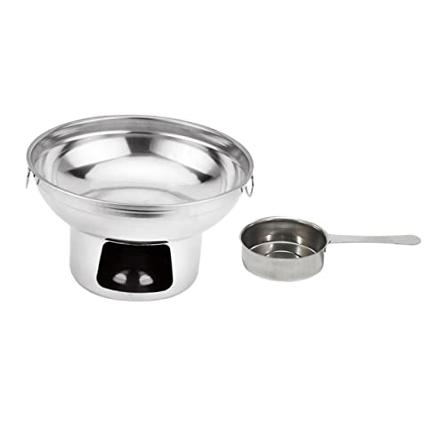 ifundom 1 Satz Tragbarer Essherd Hot Pot mit Grill wärmerer Topf tragbarer Topf kleiner heißer Topf Brennertopf Hot Pot Cooker Küchentopf Rostfreier Stahl Silver von ifundom
