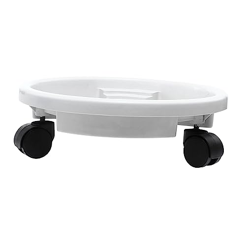 ifundom 1 Stück Abnehmbares Blumenkörner Blumenpot -Untertasse Pflanzschalen Blumentopf -Untertassen universelles Tablett Topfradbasis Topfschale Universalrad Harz Weiß von ifundom
