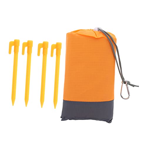 ifundom 1 Stück wasserdichte Picknickmatte Sandstranddecke Sand Strandmatte Matten groß im Freien Faltbare Campingdecke Strandmatte Picknickdecke Wasserdichtes Polyester Orange von ifundom