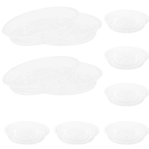ifundom 10 Stück Pflanzentablett Untertassen Rechteckig Draußen Anlage Im Freien Groß Tabletts Pflanzenschalen Pflanzentopf Drinnen Klare Plastikschale Pflanzschale Das Haustier von ifundom