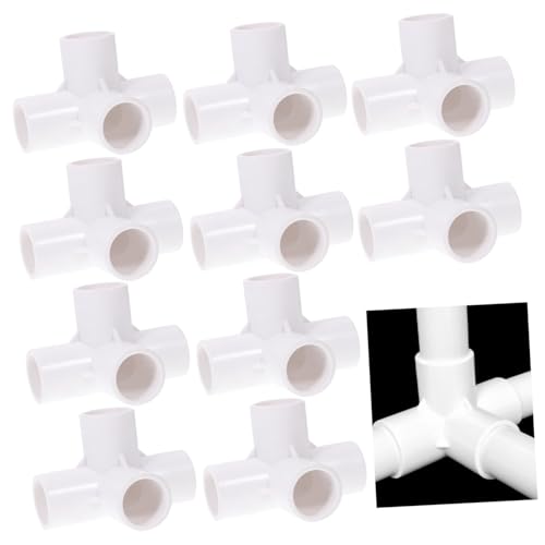 ifundom 10 Stück Teiliges PVC Korrosionsbeständig und Druckfest Stabile Rohrverbindung für Gewächshaus Möbel und DIY möbel Langlebige Pvc komponenten von ifundom