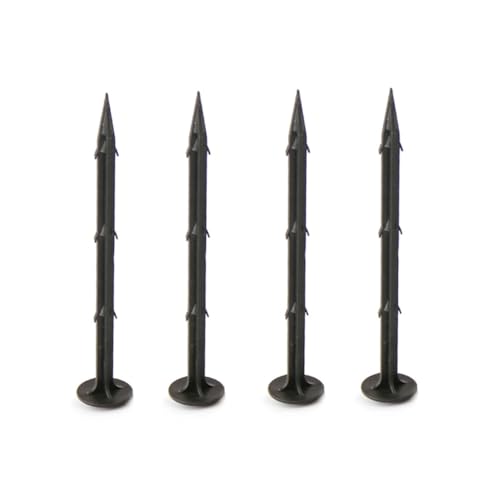 ifundom 100 Stück Kunststoff Erdanker Schwarz mit Krallen Schwerlast Gartennägel für Zelt Plane Sonnenschirm Gartenabdeckung Robust und Rostfrei für Camping und Outdoor Einsatz von ifundom