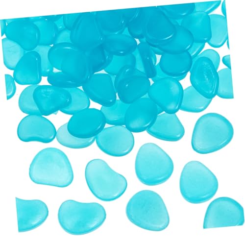 ifundom 100 Stück Leuchtende Aquarium Kieselsteine Natürliche Resin Dekosteine für Fischbecken Sicher Geruchsneutral Outdoor und Garten Deko Einfache Reinigung Lebendige Atmosphäre von ifundom
