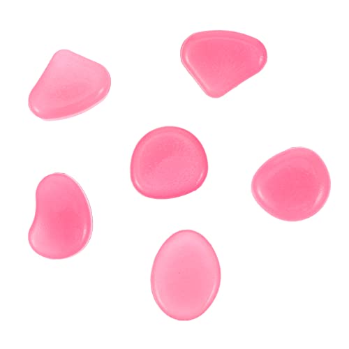 ifundom 100 Stück Leuchtsteine für Aquarium und Garten Fluoreszierende Kieselsteine in Langlebige Deko für Teich Blumenbeet Weg Leuchten im Dunkeln nach Tageslicht Hochwertiges Harz von ifundom