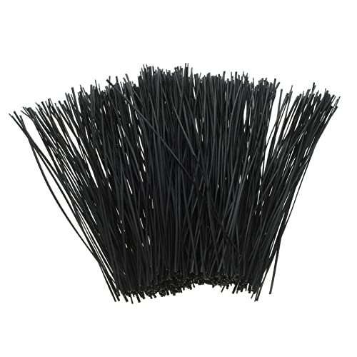 ifundom 1000 Stück Kabelbinder Wiederverwendbare Twist Bindungen für Kabelorganisation Flexible Gartenbindedraht Schwarz für Kabel Lebensmittelverpackungen und Gartenanwendungen von ifundom