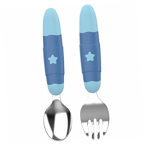 ifundom 1Satz Cartoon Kinderbesteck Ergonomisches Design Sicher und Langlebig für Ab Monaten Leicht zu Reinigen von ifundom