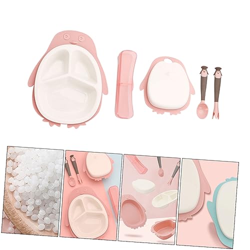 ifundom 1Satz Niedliche Babygeschirr Sets mit Geteilten Tellern Teilig Frei Hitzebeständig für Kleinkinder Perfektes Design für Selbsternährung Gesunde Essgewohnheiten von ifundom