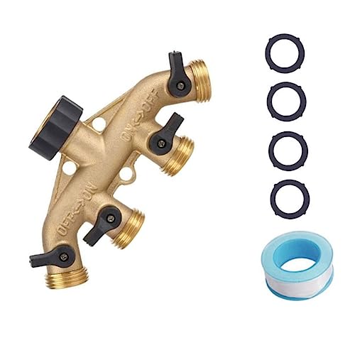 ifundom 1Satz Robuster Wasserhahnadapter Messing ¾ für Geschirrspüler Waschmaschine und Gartenschläuche kein Wasserleck zu Installieren Langlebig von ifundom