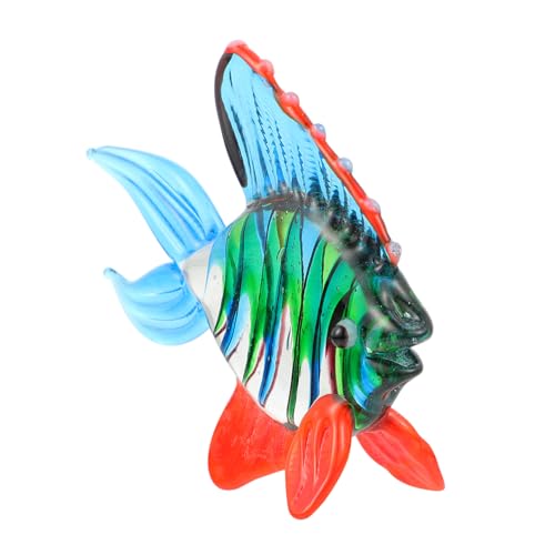 ifundom 1Stk Fischverzierung aus glaskristall Figuren Fischfiguren aus bürodeko büro Dekoration hochzeitsdeko Tischdekoration Tischverzierung Fischdekoration aus Haushalt von ifundom
