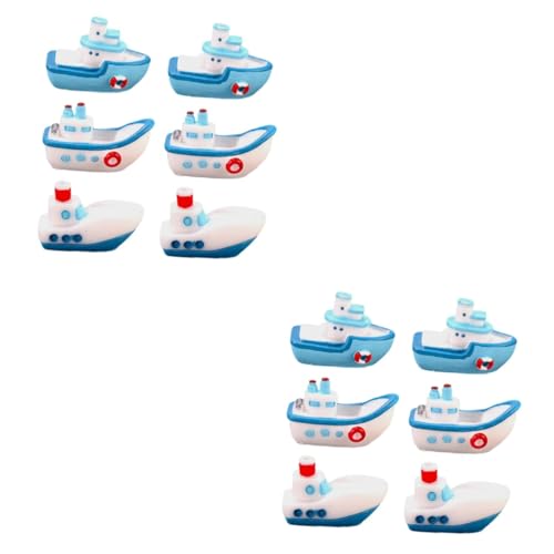 ifundom 2 Sätze Boot Ornament Teiliges Mediterrane Strand Deko Robustes Resin Material Für Mikrolandschaften Vielseitige Tischdekoration Für Strand Und DIY Projekte 6 Stücke * 2 von ifundom