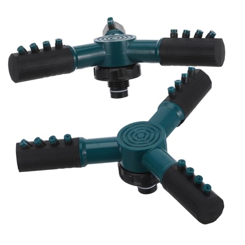 ifundom 2 Stück Automatischer Rotierender Gartensprenger Drehbarer Sprinkler aus Langlebigem Material Einfache Installation Effiziente Bewässerung für Garten Blumenbeete Wassersparender von ifundom