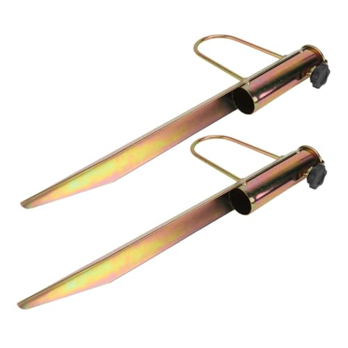 ifundom 2 Stück Eisen Sonnenschirmhalter Robuster Erdspieß für Strand und Garten Mittlerer Durchmesser Stahlgabel für Sicheren Halt Wetterfest und Langlebig Geeignet für Outdoor von ifundom