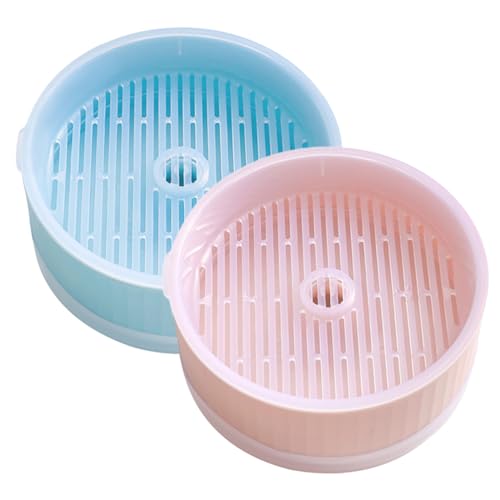 ifundom 2 Stück Haushalts katzengras Pflanzbox Hydroponischer Langlebiger Kunststoff Pflanzer Rundes Design Leicht und Pflegeleicht für Wohnung Balkon Katzengras Anbau ohne Erde von ifundom