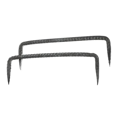ifundom 2 Stück Heavy Duty Doppelspitz Nägel Nägel für Holzbefestigung Fencing Fixing Nails U Förmig Robust Langlebig für BAU und Handwerk von ifundom