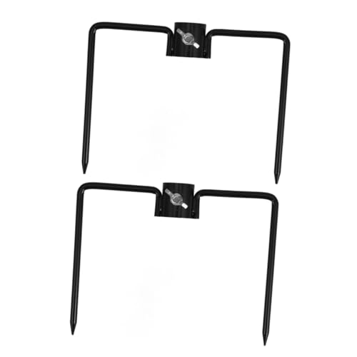 ifundom 2 Stück Outdoor Fahnenmasthalter Spikes In Ground Flag Stake Schirmständer Für Garten Hof Terrasse Eisen Gartenstecker Zum Angeln Camping Strandschirm von ifundom