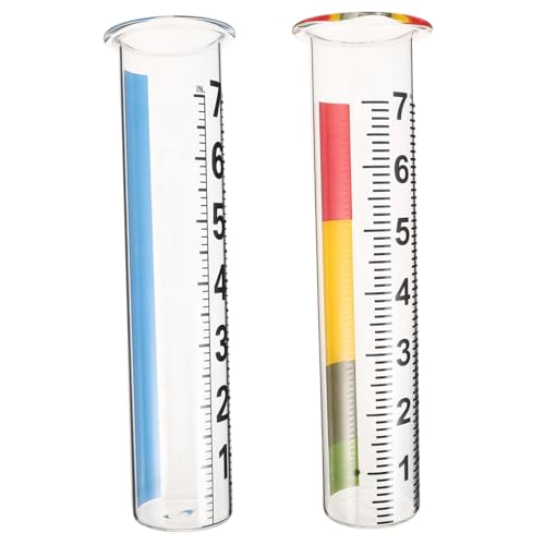 ifundom 2 Stück Teiliges Regenmesser Ersatzglasröhren aus Hochborosilikat Glas Präzise Regenmessung Kratzfest und Langlebig für Garten und Wetterüberwachung im Außenbereich von ifundom