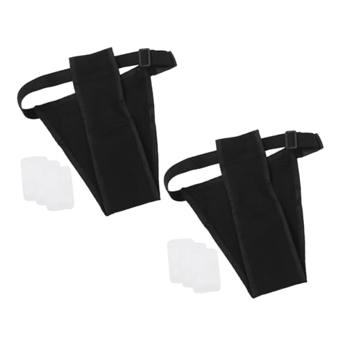 ifundom 2 Stück Waschbare Hundehygienehose für Läufige Hündinnen Verstellbare Wiederverwendbare Windeln für Hündinnen aus Atmungsaktivem Auslaufsichere Komfortable Damen-Windeln in Schwarz von ifundom