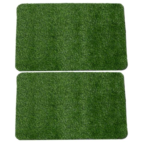 ifundom 2 Teilige Rasenmatte Türmatte Kunstrasen – Realistischer Kunstrasen Teppich Für Den Eingangsbereich Für Garten Terrasse Balkon Hof Hauseingang Außen Und Innenbereich von ifundom