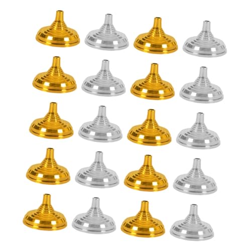 ifundom 20 Stück Teiliges Flaggenhalter Kunststoff Runde Basis in Gold und Silber Stabiler Fahnenmast Ständer für Tischdekoration Innen und Außennutzung Geeignet für Nationalflaggen und von ifundom