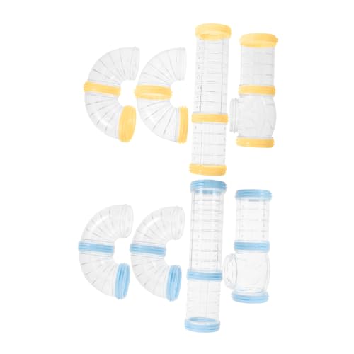 ifundom 2Sätze DIY Hamster Röhrenspielzeug Transparente Tunnel für Hamsterkäfig Zubehör für Nager zu Installieren Robustem Material Aktives von ifundom