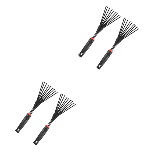 ifundom 3 Sätze Grasrechenzähne Gartenzahn Laubaufnahme Ergonomischer Handstahl Pflanzengartenrechen Rasennivellierungsrechen Outdoor Rechen Unkrautjäten Doppelzweck 2 Stück * 3 von ifundom