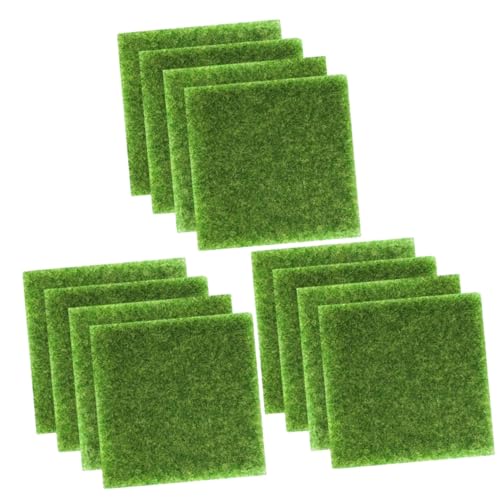 ifundom 3 Sätze Simulierte Rasendekoration Kunstgras Artificial Grass Künstliche Gräser Fälschung Kunsthandwerk Aus Gras Kunstrasen Im Freien Kunstrasenmatte Plastik Green 4 Stück * 3 von ifundom