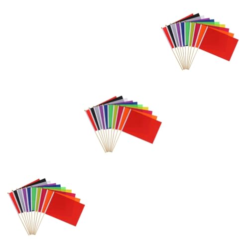 ifundom 3 Sätze Teiliges Set Markierungsflaggen Für Garten Und Landschaft Wetterfeste Flags Mit Holzstangen Für Pflanzenkennzeichnung Bauprojekte Und Bewässerungssysteme 10 Stück * 3 von ifundom