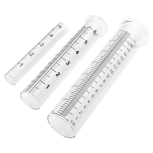 ifundom 3 Stück Teiliges Regenmessglas Praktisches Messzylinder Robustes Glas rain Gauge für Garten Landwirtschaft und Klimastudien Präzise Niederschlagsmessung von ifundom