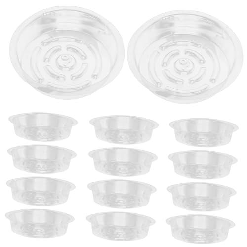 ifundom 30 Stück Pflanzenuntersetzer Transparente Blumentopf Untersetzer Langlebig für und Außenbereich zur Auffangung von Überschüssigem Wasser und Erde von ifundom