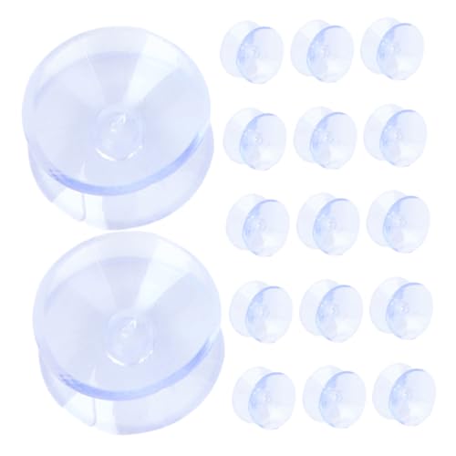 ifundom 30 Stück rutschfeste Matte transparent doppelt Saugnäpfe für Tischplatten Doppelseitige Saugnäpfe Saugnapf für Glastischplatte Saugnäpfe für Glastischplatten PVC-Weichkleber von ifundom