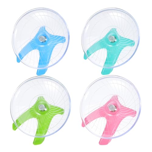 ifundom 4 Stück Fächerförmiges Schloss Hamsterrad Geräuschloses Hamster Übungsrad Hamster Sportrad Geräuschloses Laufrad Für Kleintiere von ifundom