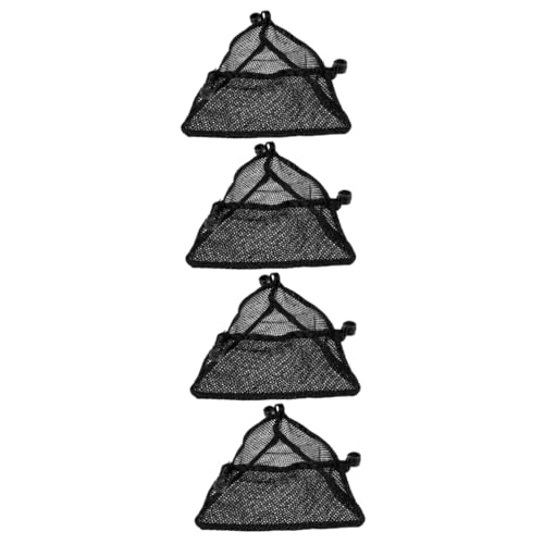 ifundom 4 Stück Kleine Runde Tischnetzbeutel Klappbarer Outdoor-Tisch Campingtisch Klappbar Klapptisch Schreibtisch Mini Im Freien Falten Tragbare Campingtischtasche Hängetasche Schwarz von ifundom