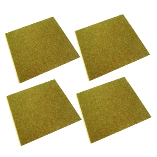 ifundom 4 Stück Künstliche Rasenmatte für Sandtisch Schneidbare Nylon Turf Matte für Modelldekorationen Vielseitig Einsetzbar und Installieren von ifundom