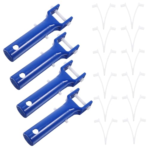 ifundom 4 Stück Pool Vakuumgriff Ersatzteile Teilig mit Blauen V Förmigen Clips aus Robustem Abs für Schwimmbadreinigung Zubehör Einfache Befestigung und Langlebige Poolreinigungswerkzeug von ifundom