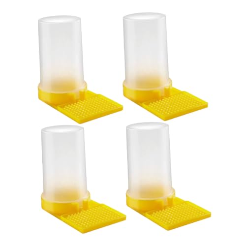 ifundom 4 Stück Teiliges Bienen Wasser Fütterungsset aus Langlebigem PP Bienenschonender Beehive Entrance Feeder Installieren für Imkerei und Bienenhaltung im Garten von ifundom