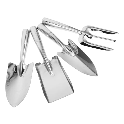 ifundom 4 Stück Teiliges Gartengeräte Set Gartenhandwerkzeug mit Schaufel Ergonomisch Komfortabel für Pflanzenpflege und Unkrautentfernung im Gartenbereich von ifundom