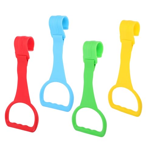 ifundom 4 Stück Teiliges Pull Up Ringe für Kinderbett Unterstützende Handringe für Sicheres Stehen und Laufen Farbenfroh Rot Gelb Blau Grün Hilfsmittel für Kleinkinder und Babytraining von ifundom