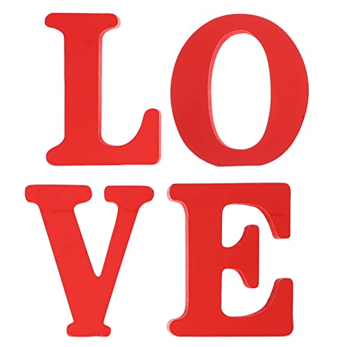 ifundom 1satz Holz Love Tischdeko Teiliges Für Romantische Hochzeiten Valentinstag Verlobungen Stabiler Stand Für Tisch Regal Mehr Dekorative Holzsignage Für Hochzeitsfeiern von ifundom