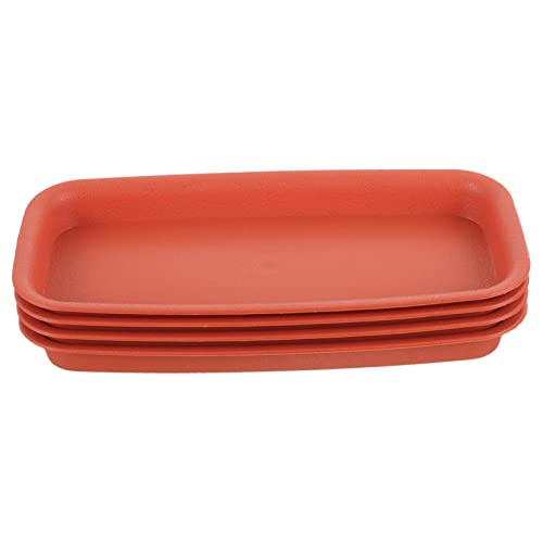 ifundom 4stücke Rechteckige Pflanztöpfe Untersetzer wasserdichte Pflanzenschalen Für Innen Und Garten Blumenkübeluntersetzer Gegen Wasserguss Langlebig Und Robust von ifundom