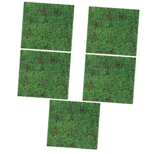 ifundom 5 Stück Künstliche Moosmatte Simuliertes Gras für Garten und Langlebig und Pflegeleicht Deko für DIY Projekte und Miniaturgärten von ifundom